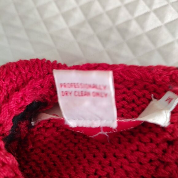 SHEILA RAYMOND CHUNKY KNITTED SWEATER HALO COLLAR DROP SHOULDER L/S RED MEDIUM - Picture 12 of 13